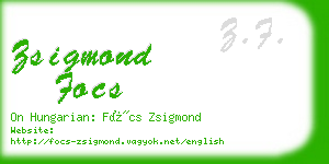 zsigmond focs business card